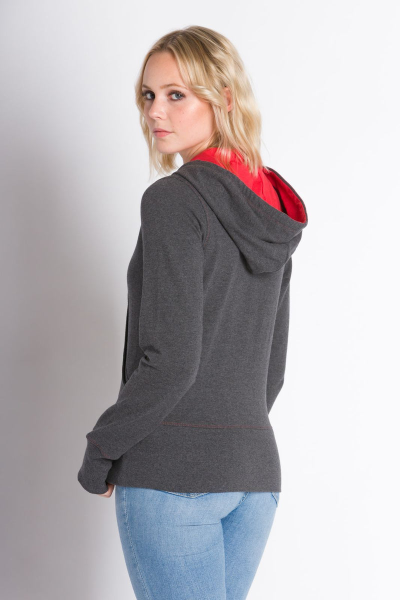 HAPIMO Savings Sweatshirt for Women Zip Slit Drawstring Pullover