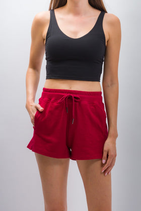 Lily | Women's Anti-Stain Textured Knit Shorts