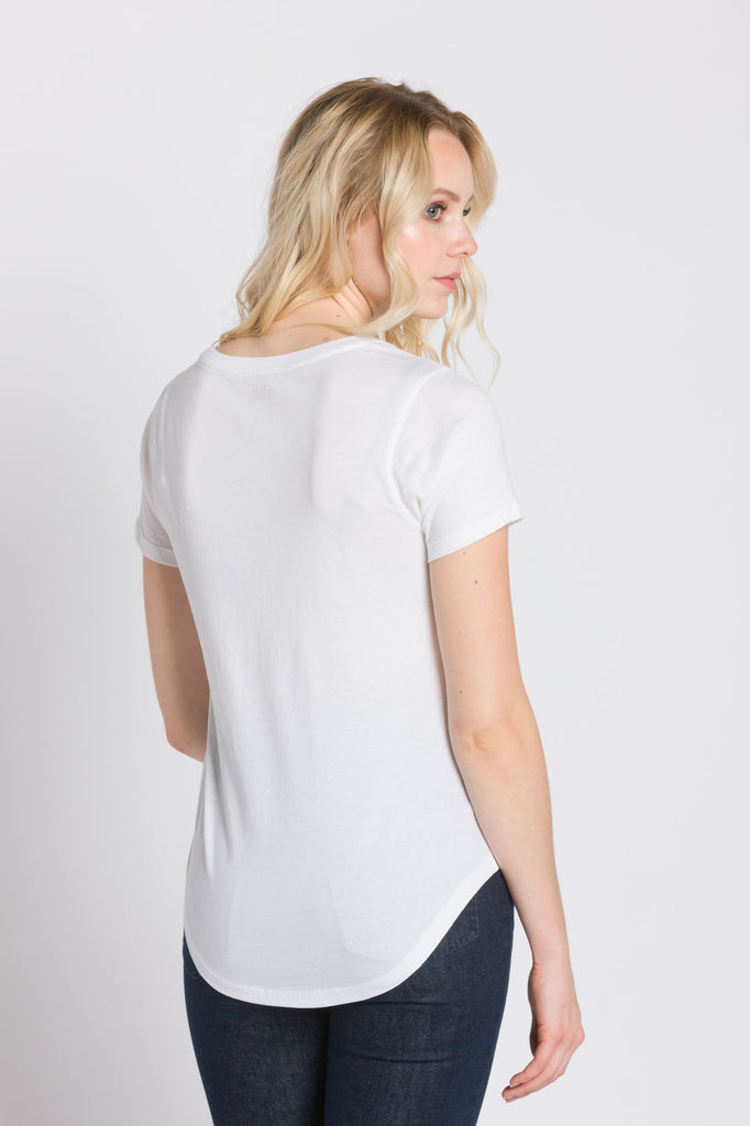 Women's T-Shirt High Neck Thumb Holes Tee Fanolo (Color : White