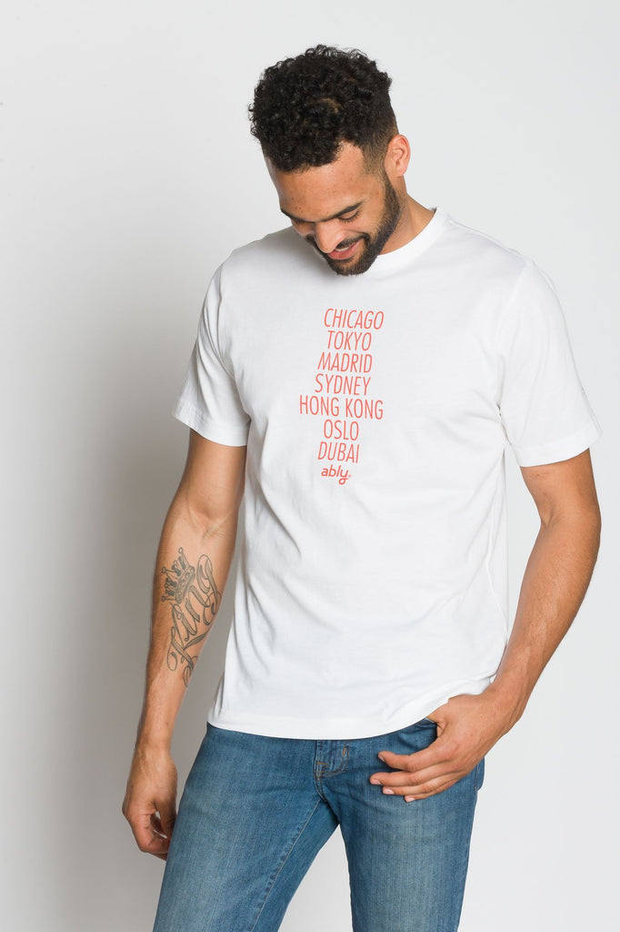 Cities | Men's Crew Neck Printed T-Shirt