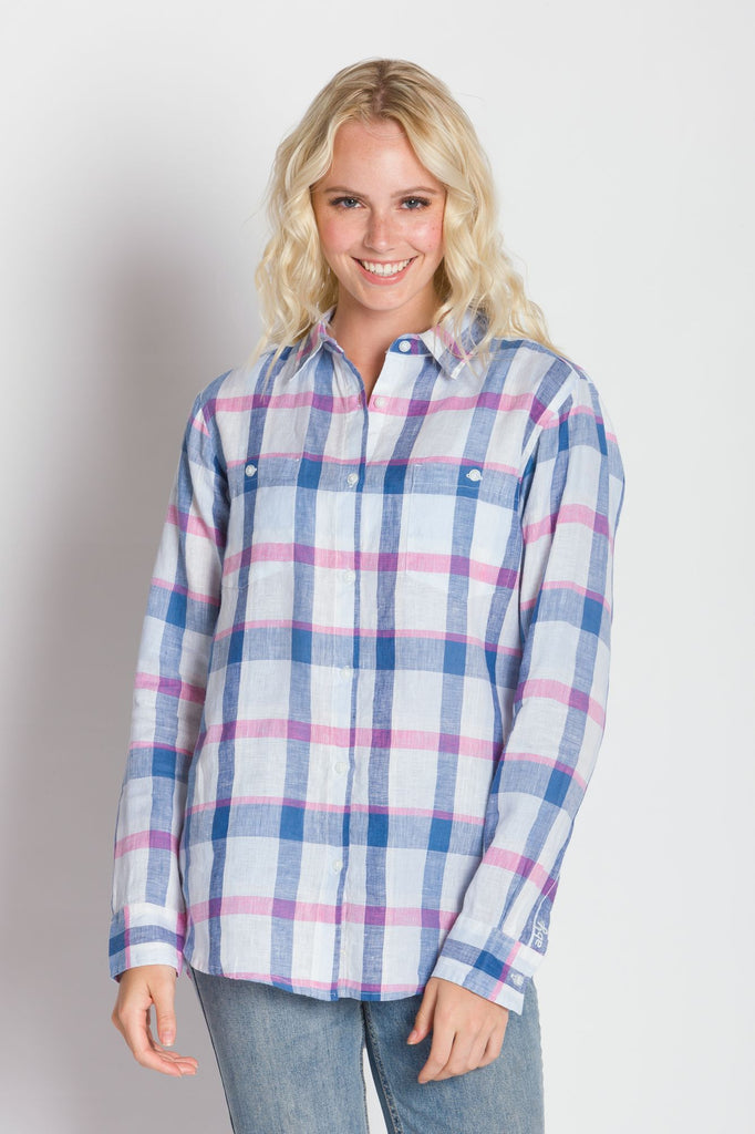 Delora | Women's Long Sleeve Linen Shirt