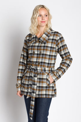 Kinsley | Women's Lined Brushed Double Breasted Coat