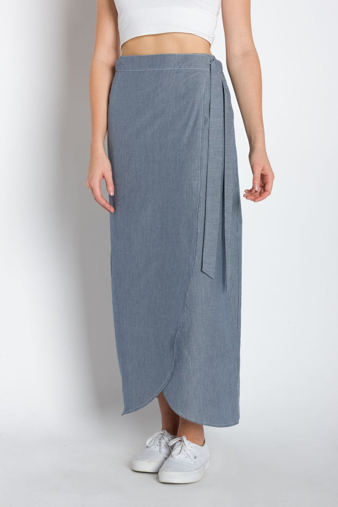 Patricia | Women's Calf Length Woven Wrap Skirt