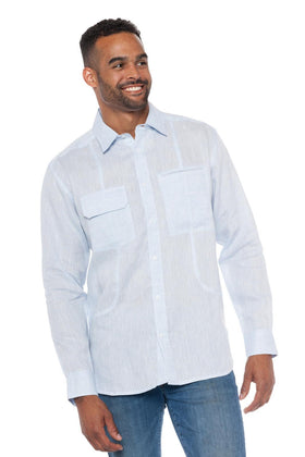 Tropic Breeze | Men's Long Sleeve Linen Shirt