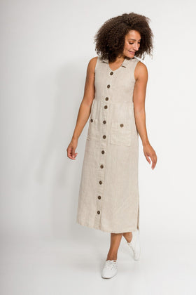 Melania | Women's Linen Sleeveless Dress